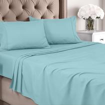 Conjunto de lençóis Utopia Bedding Queen Brushed Microfiber Spa Blue Conjunto de lençóis Utopia Bedding Queen Brushed Microfiber Spa Blue