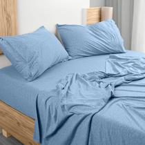 Conjunto de lençóis Utopia Bedding Queen Jersey 4 peças em azul celeste Conjunto de lençóis Utopia Bedding Queen Jersey 4 peças em azul celeste