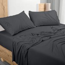 Conjunto de lençóis Utopia Bedding Queen Jersey algodão cinza escuro Conjunto de lençóis Utopia Bedding Queen Jersey algodão cinza escuro