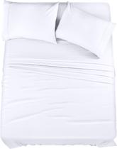 Conjunto de lençóis Utopia Bedding totalmente escovado em microfibra branca Conjunto de lençóis Utopia Bedding totalmente escovado em microfibra branca