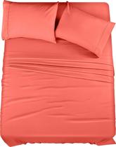 Conjunto de lençóis Utopia Bedding totalmente escovado em microfibra coral