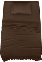 Conjunto de lençóis Utopia Bedding Twin Brushed Microfiber Brown Conjunto de lençóis Utopia Bedding Twin Brushed Microfiber Brown