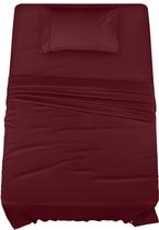 Conjunto de lençóis Utopia Bedding Twin Brushed Microfiber Burgundy Conjunto de lençóis Utopia Bedding Twin Brushed Microfiber Burgundy