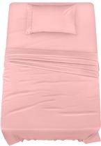 Conjunto de lençóis Utopia Bedding Twin Brushed Microfiber Pink 3 unidades Conjunto de lençóis Utopia Bedding Twin Brushed Microfiber Pink 3 unidades