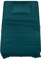 Conjunto de lençóis Utopia Bedding Twin Brushed Microfiber Teal Conjunto de lençóis Utopia Bedding Twin Brushed Microfiber Teal
