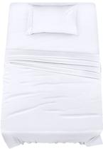 Conjunto de lençóis Utopia Bedding Twin Brushed Microfiber White
