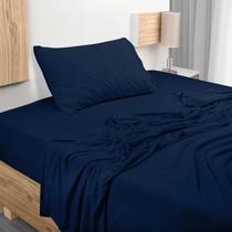 Conjunto de lençóis Utopia Bedding Twin Jersey Knit Cotton Navy Conjunto de lençóis Utopia Bedding Twin Jersey Knit Cotton Navy