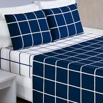 Conjunto De Lencol Casal Queen Size Austin Xadrez 200 Fios 04 Pçs Toque Super Macio Conjunto De Lencol Casal Queen Size Austin Xadrez 200 Fios 04 Pçs Toque Super Macio