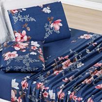 Conjunto De Lencol Casal Queen Size Nyla 200 Fios 04 Pçs Toque Super Macio Avere