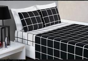 Conjunto De Lencol Casal Queen Size Xadrez 04 Peças 200 Fios Conjunto De Lencol Casal Queen Size Xadrez 04 Peças 200 Fios