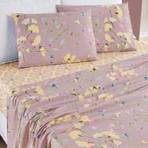 Conjunto De Lencol Queen Size Florença 200 Fios Estampado Super Elegante