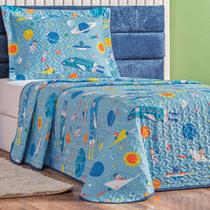 Conjunto De Lencol Solteiro Mundo Kids 200 Fios Dupla Face BOUTI