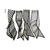 Conjunto De Lenços De Seda Para Mulheres Com 4 Peças, Faixas De Cabelo, Acessórios Para Cabeça,