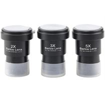 Conjunto de lentes Telescope Barlow de 1,25 polegadas 2X 3X 5X Astronomical Conjunto de lentes Telescope Barlow de 1,25 polegadas 2X 3X 5X Astronomical