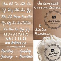 Conjunto de letras cursivas Felt Creative Home Goods com mais de 375 peças Conjunto de letras cursivas Felt Creative Home Goods com mais de 375 peças