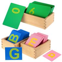 Conjunto de letras e números de lixa de brinquedo educacional Henoyso