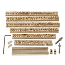 Conjunto de Letras ZONEPACK 184 Peças em Latão Fonte F 6mm/4mm
