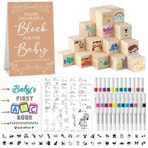 Conjunto de letreiros de jogos para chá de bebê Aisharery com 146 unidades e livro ABC