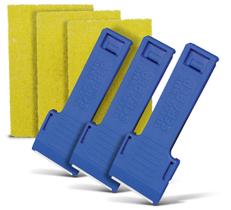 Conjunto de limpeza Cerama Bryte 3 x raspador e 3 x almofada para fogão Conjunto de limpeza Cerama Bryte 3 x raspador e 3 x almofada para fogão