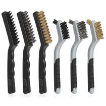 Conjunto de limpeza de escovas de arame VASTOOLS 6Pc com latão, nylon e aço