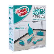 Conjunto de Limpeza Multiuso 5 Peças Flashlimp - Verde - FLASH LIMP