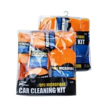 Conjunto De Limpeza Para Carros E Motos Com 9 Peças: Luvas De Lavagem, Toalhas, Esponjas Para