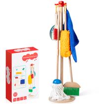 Conjunto de limpeza WOODMAM Wooden Kids para crianças pequenas de 8 peças 3 ou mais