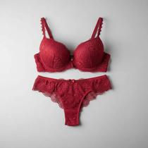 Conjunto de lingerie amorelie rendado com gripir feminino