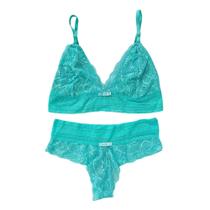 Conjunto de Lingerie Calcinha Renda e Sutiã Sem Bojo Elegante e Confortável