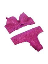 Conjunto de lingerie castela fio duplo com bojo de poliamida