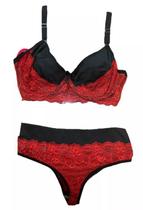 Conjunto de Lingerie Catarina Plus Size sensual de renda