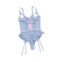 Conjunto De Lingerie De Liga De Renda Floral Vermelha Com Gargantilha Sutiã E Tangas Para Mulheres