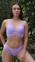 CONJUNTO DE LINGERIE FASHION RENDADO EM POLIAMIDA Tamanho:GGCor:Harmonia