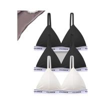 Conjunto De Lingerie Feminina 3PCS Com Sutiãs De Algodão Almofadados, Confortáveis E Respiráveis