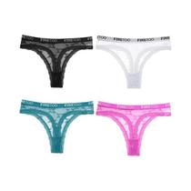 Conjunto De Lingerie Feminina Com Calcinha G-string Transparente De Renda Floral T-Back Tamanhos Conjunto De Lingerie Feminina Com Calcinha G-string Transparente De Renda Floral T-Back Tamanhos