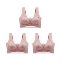 Conjunto De Lingerie Feminina plus Size Com Sutiã Push up De Renda E Decote Profundo Em Seda Gelada,