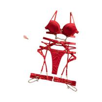 Conjunto de Lingerie Feminina Push-up com Sutiã Acolchoado e G-String - Conforto e Sensualidade