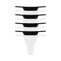 Conjunto De Lingerie Feminina Sexy De Algodão Com Tanga G-String Ajustável E Costas Em T, 8 Peças