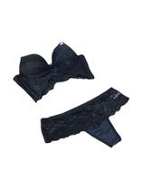 Conjunto de lingerie fio série, lateral larga e reforçado up Conjunto de lingerie fio série, lateral larga e reforçado up