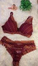 Conjunto de lingerie floral tamanho unico Conjunto de lingerie floral tamanho unico