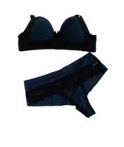 Conjunto de lingerie luxo, fio duplo bombonzinho