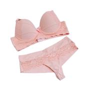 Conjunto de lingerie luxo, fio duplo bombonzinho