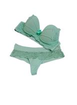 Conjunto de lingerie luxo, fio duplo bombonzinho