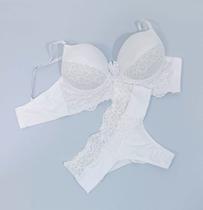 Conjunto de lingerie luxo fio duplo de poliamida larenia