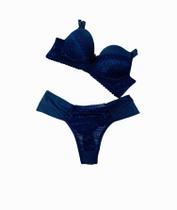 Conjunto de lingerie luxo fio duplo média boa de poliamida