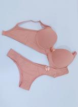 Conjunto de lingerie luxo, tanga baby de poliamida