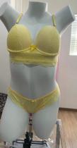Conjunto de lingerie Marcela - cor: amarelo ouro Conjunto de lingerie Marcela - cor: amarelo ouro
