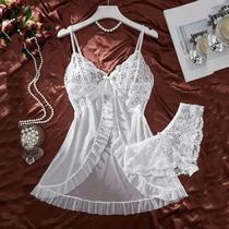Conjunto De Lingerie plus Size Em Renda, Camisola Sexy Feminina, Sutiã E Calcinha, Acessórios De