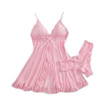 Conjunto De Lingerie plus Size Em Renda, Camisola Sexy Feminina, Sutiã E Calcinha, Acessórios De