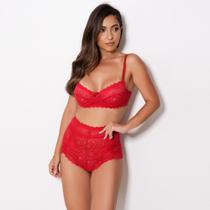 Conjunto de Lingerie Sem Bojo com Arco e Renda Hot Pant